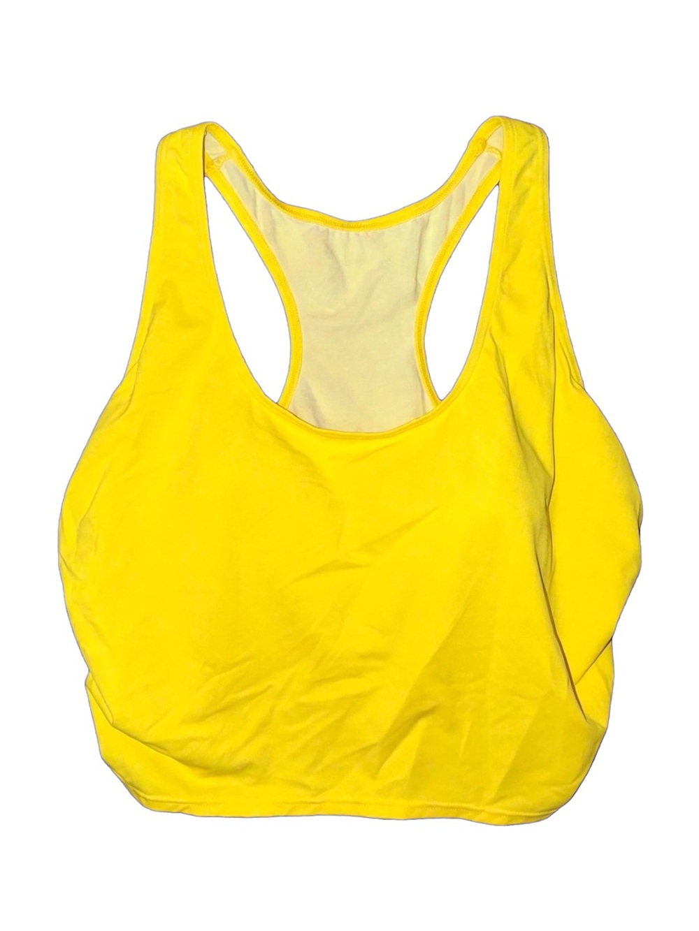 Swimsuits For All Bright Yellow Racerback Swim Sports Bra